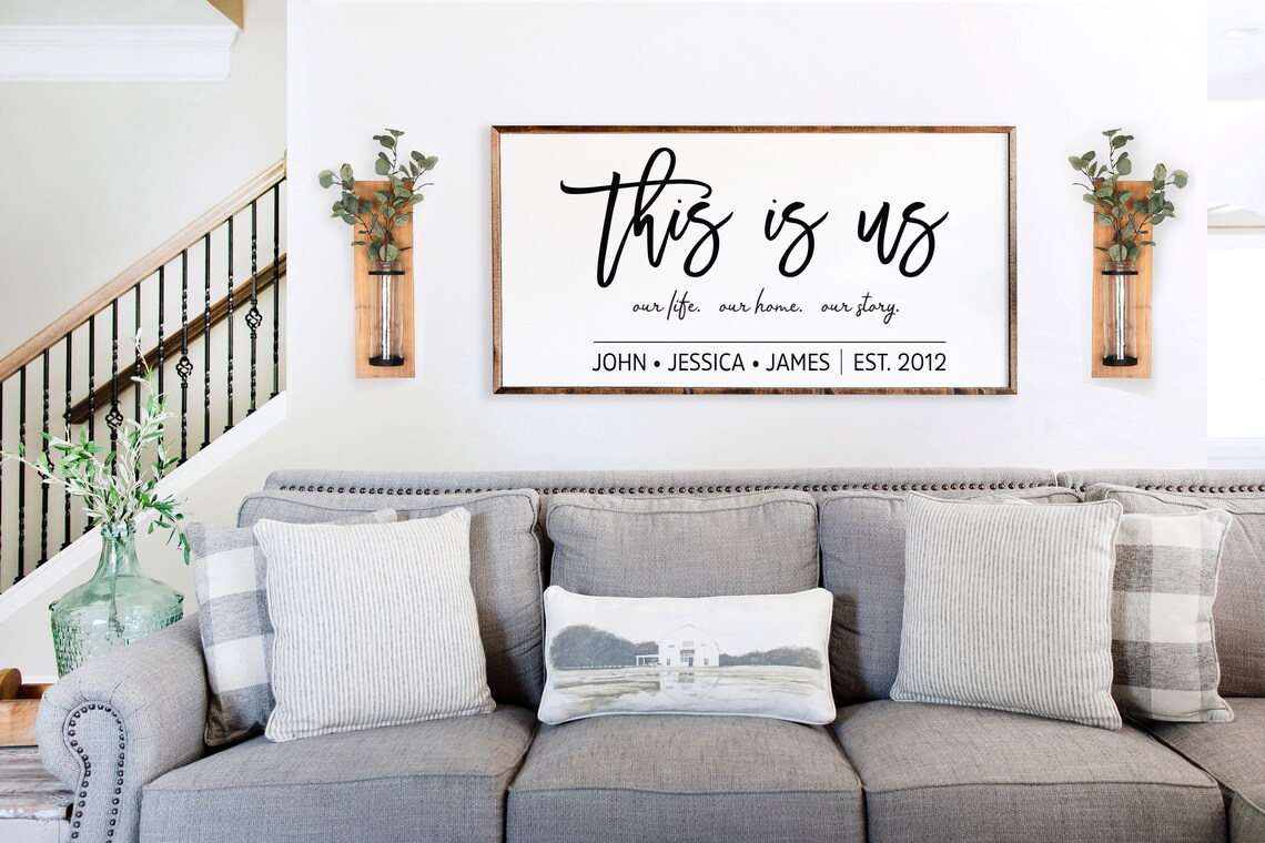 This Is Us Our Life Our Home Our Story sign Wood Framed | Etsy