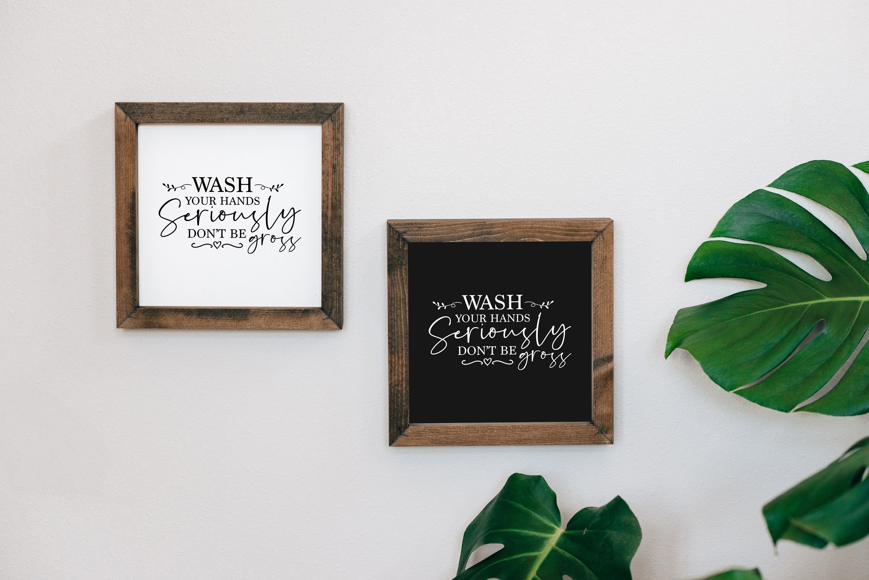 Wash Your Hands Seriously Framed Sign - Bathroom Decor - Funny Bathroom ...