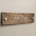 Name Plate For Wall or Door - Acrylic Name Sign For Office - Wood - Personalized