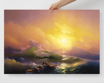 第九の波 | イヴァン・アイヴァゾフスキー | 1850年 海の嵐の版画