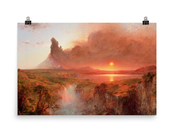 RAINY SEASON IN THE TROPICS 1866 RAINBOW LANDSCAPE BY FREDERIC E CHURCH REPRO