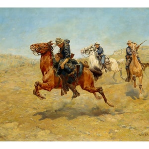My Bunkie | Charles Schreyvogel | 1899 Wild West Shootout Print