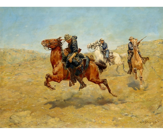 My Bunkie | Charles Schreyvogel | 1899 Wild West Shootout Poster Print