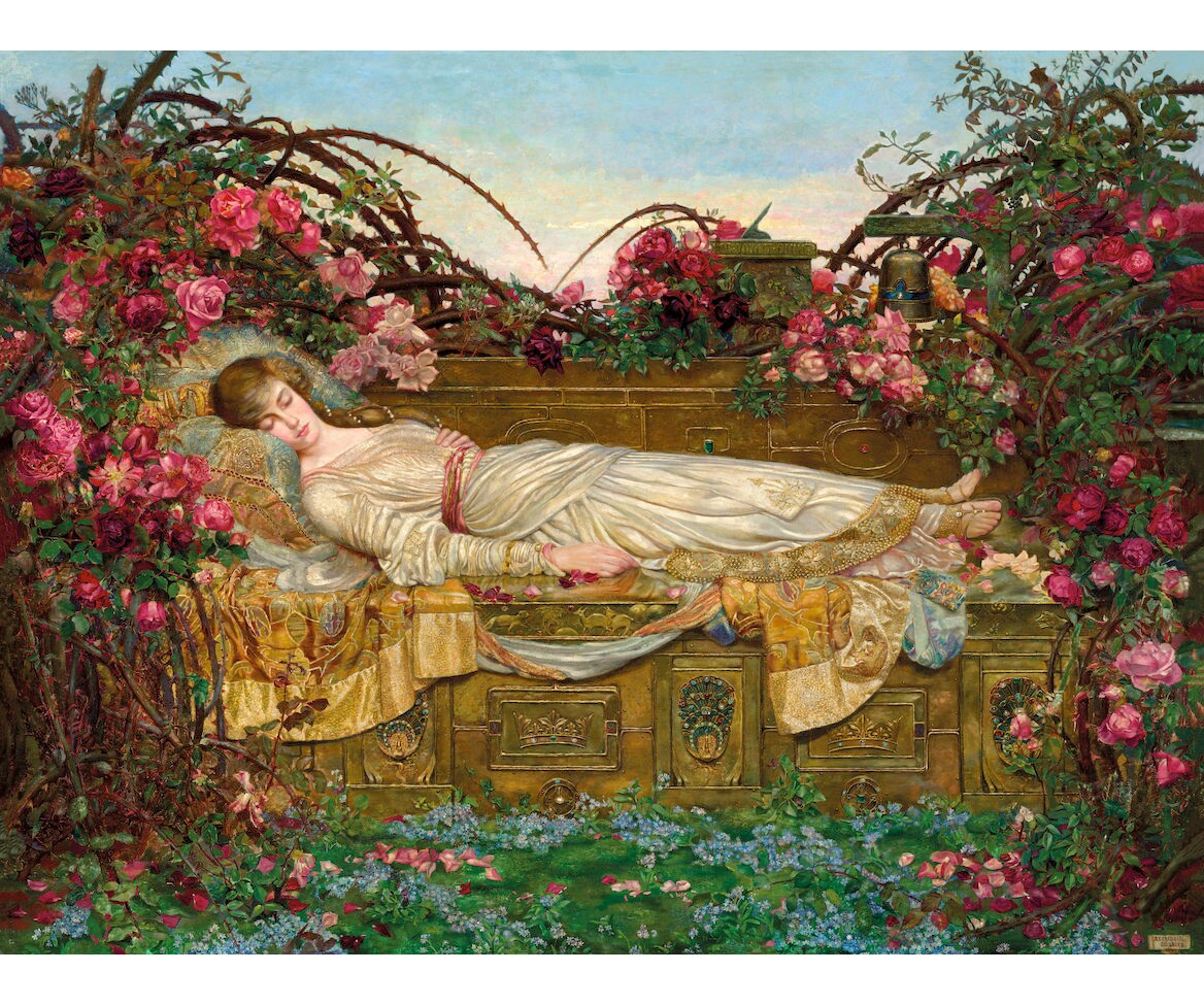 絵画　眠れる森 ジュエリー絵画® ディズニー 「眠れる森の美女」（SSサイズ）