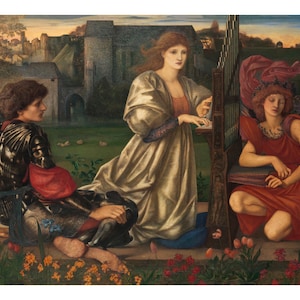 The Love Song | Sir Edward Burne-Jones | 1868 Pre-Raphaelite Painting Print