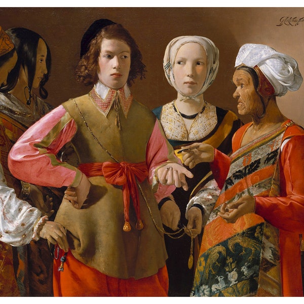 La diseuse de bonne aventure | Georges de La Tour | 1630 Impression baroque