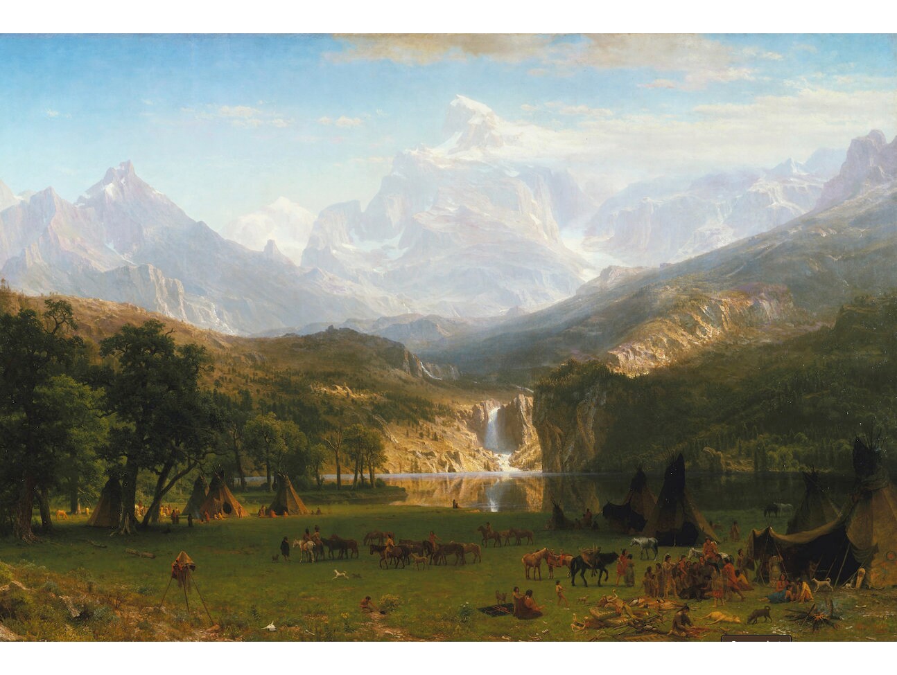 The Rocky Mountains, Lander's Peak Albert Bierstadt 1863 American Landscape  Painting Print -  Canada