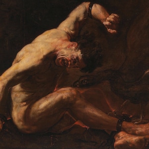 Prometheus Bound | Gioacchino Assereto | 1640 Renaissance Greek Mythology Poster Print