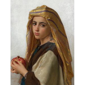 Girl with a Pomegranate | William Adolphe Bouguereau | 1875 Poster Print