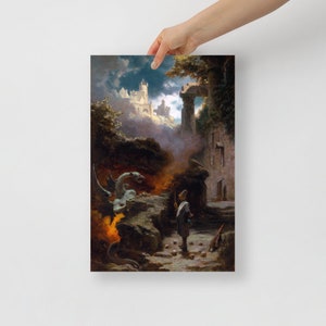 Der Hexenmeister | Carl Spitzweg | 1879 Fantasy Dragon Poster Print