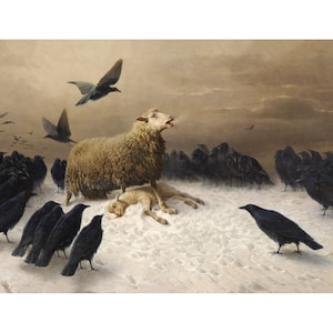 Anguish | August Friedrich Schenck | 1878 Animal Mother Poster Print