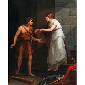 Theseus and Ariadne | Angelika Kauffmann | 1782 Greek Mythology Poster Print