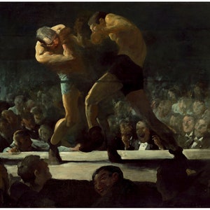 Clubavond | George Balg | 1907 boksen schilderij afdrukken