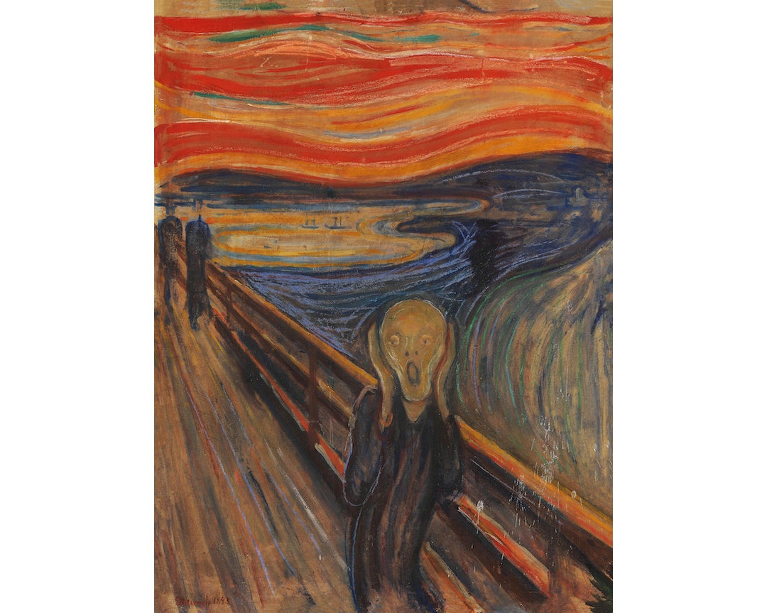 Der Schrei | Edvard Munch | 1895 Expressionistisches Gemälde Druck - Etsy  Österreich, image size:1080x863