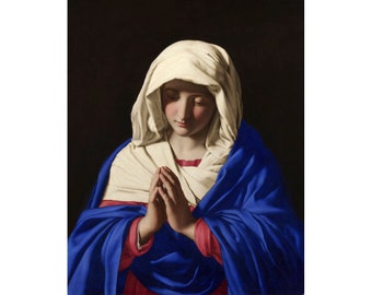 The Virgin in Prayer | Giovanni Battista Salvi | 1640 Biblical Print