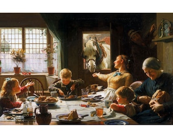 One of the Family | Frederick George Cotman | 1880 Family Horse Print