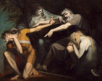 Oedipus Cursing His Son Polynices | Henry Fuseli | 1786 Greek Mythology Print