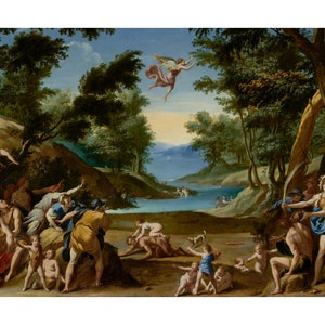 Cupid and Pan | Federico Zuccaro | 1600 Renaissance Greek Mythology Poster Print