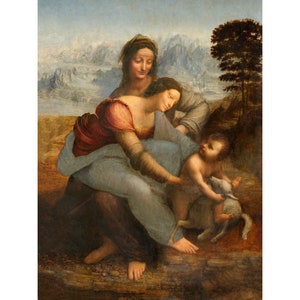 Virgin and Child with St Anne | Leonardo da Vinci | 1503 Renaissance Biblical Print