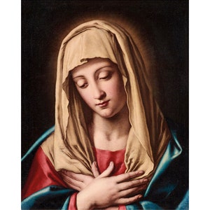 Madonna in Prayer | Giovanni Battista Salvi | 1650 Biblical Poster Print