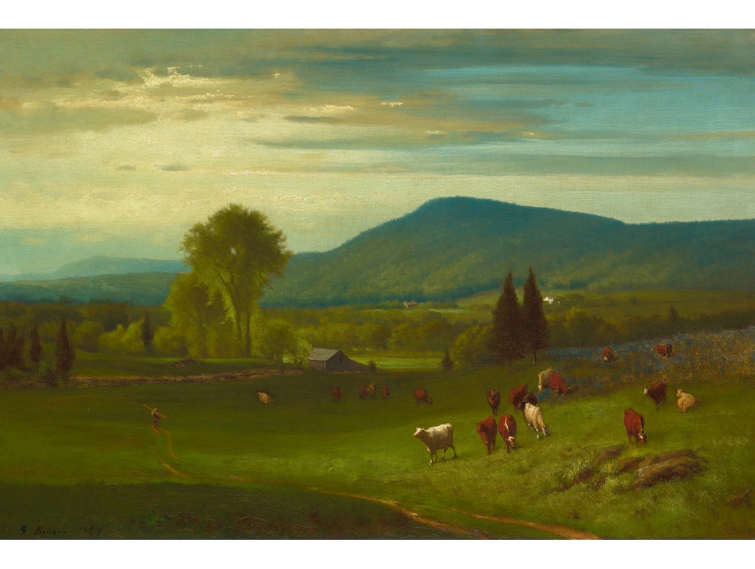 Summer in the Catskills | George Inness | 1867 Cow Poster Print - Etsy
