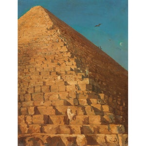 The Great Pyramid, Giza | Adrien Dauzats | 1830 Egyptian Pyramids Poster Print