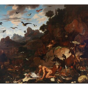 Nebuchadnezzar’s Madness | Carl Ruthart | 1680 Renaissance Biblical Print