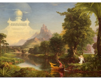De reis van het leven; Jeugd | Thomas Kool | 1842 Amerikaanse schilderkunst