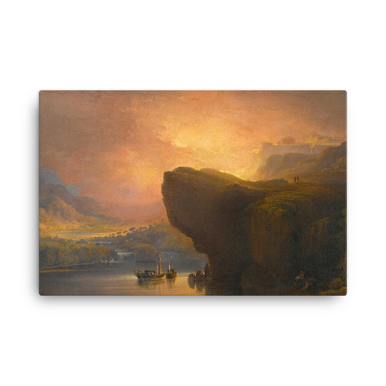 John Martin 1851 Spiritual Canvas Print The City of God and the Waters of Life
