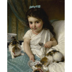 The Morning Meal | Émile Munier | 1880 Nursery Print