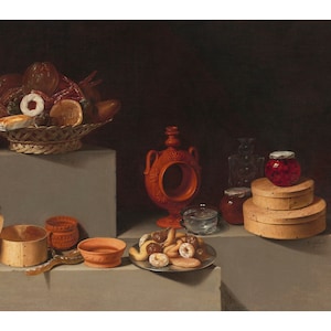 Still Life with Sweets | Juan van der Hamen | 1627 Renaissance Poster Print