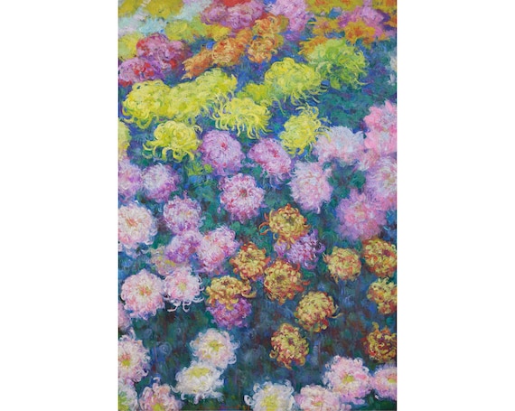 Massif De Chrysanthèmes | Claude Monet | 1897 Flowers Painting Print