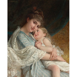 A Tender Embrace | Emile Munier | 1887 Nursery Art Print