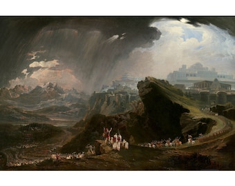 Joshua Commanding the Sun to Stand Still upon Gibeon | John Martin | 1816 Biblical Painting Print