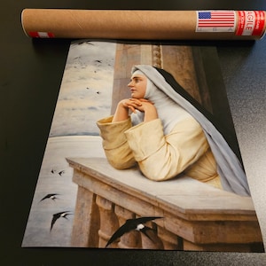 God&#39;s Creatures | Eugen Von Blaas | 1913 Catholic Nun Poster Print