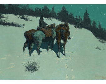 A Reconnaissance | Frederic Remington | 1902 Wild West Painting Poster Print