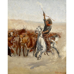 The Round Up | Frederic Remington | Wild West Print
