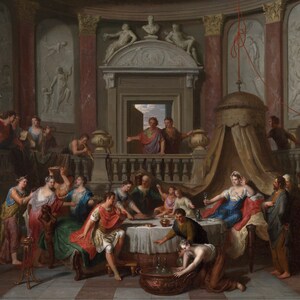 The Banquet of Cleopatra | Gerard Hoet | 1720 Roman History Poster Print