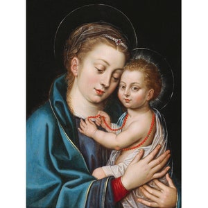 Madonna and Child | Otto van Veen | 1595 Renaissance Biblical Poster Print