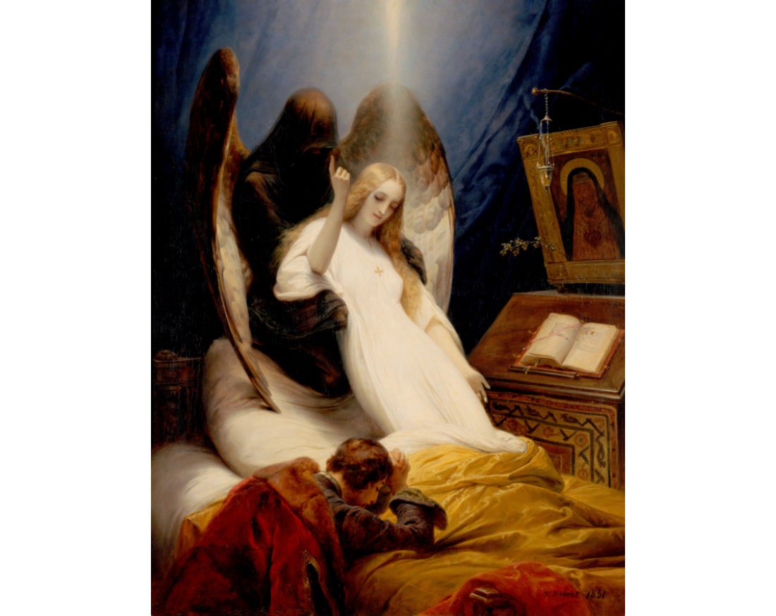 The Angel of Death | Emile Jean-Horace Vernet | 1851 French Painting Print