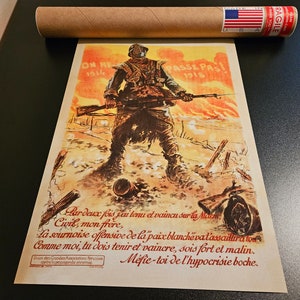 They Shall Not Pass/On Ne Passe Pas | Maurice Neumont | 1917 World War 1 Poster Print