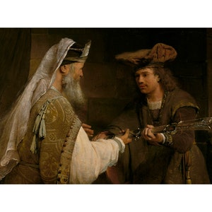 Ahimelech Giving the Sword of Goliath to David | Aert de Gelder | 1680 Renaissance Old Testament Poster Print