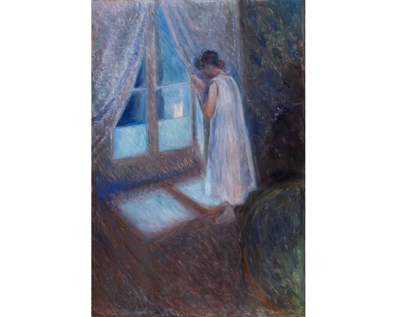 絵画　リトグラフ　窓辺の女性 絵画 リトグラフ 窓辺の女性 絵画リトグラフ窓辺の女性