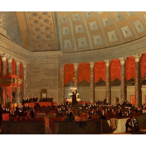 The House of Representatives | Samuel Morse | 1822 American History Print