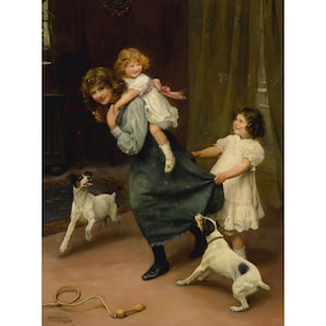 Pick-a-Back | Arthur John Elsley | 1907 Victorian England Print