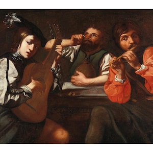 A Music-Making Party | Caravaggesque Art | Renaissance Music Poster Print