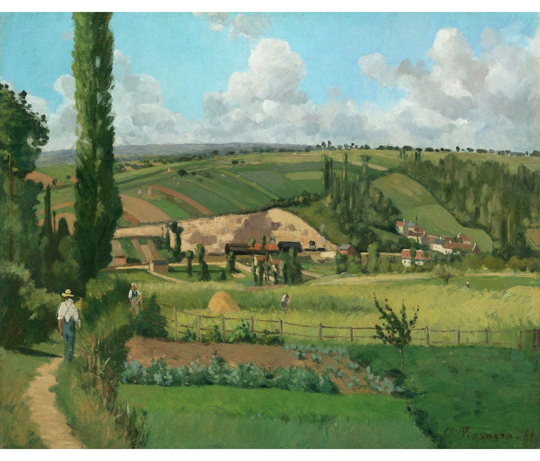レ・パティ、ポントワーズの風景 |カミーユ・ピサロ | 1868 年フランス