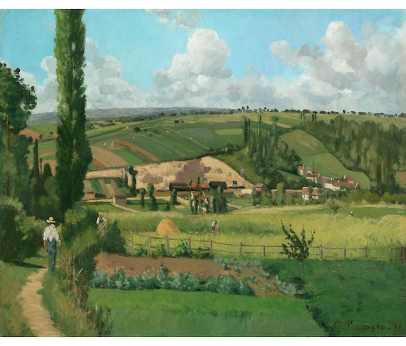 レ・パティ、ポントワーズの風景 |カミーユ・ピサロ | 1868 年フランス