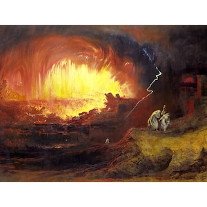 The Destruction of Sodom and Gomorrah | John Martin | Biblical Poster Print