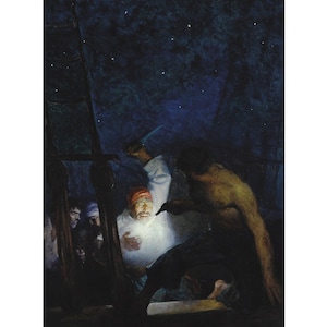 Ayrton&#39;s Fight with the Pirates | N.C. Wyeth | 1935 Jules Verne Mysterious Island Poster Print
